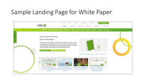 Samples for Qlik landing page
